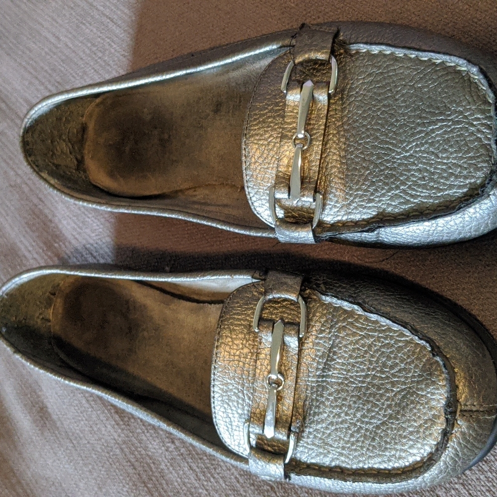Aerosoles Silver Horsebit Loafers